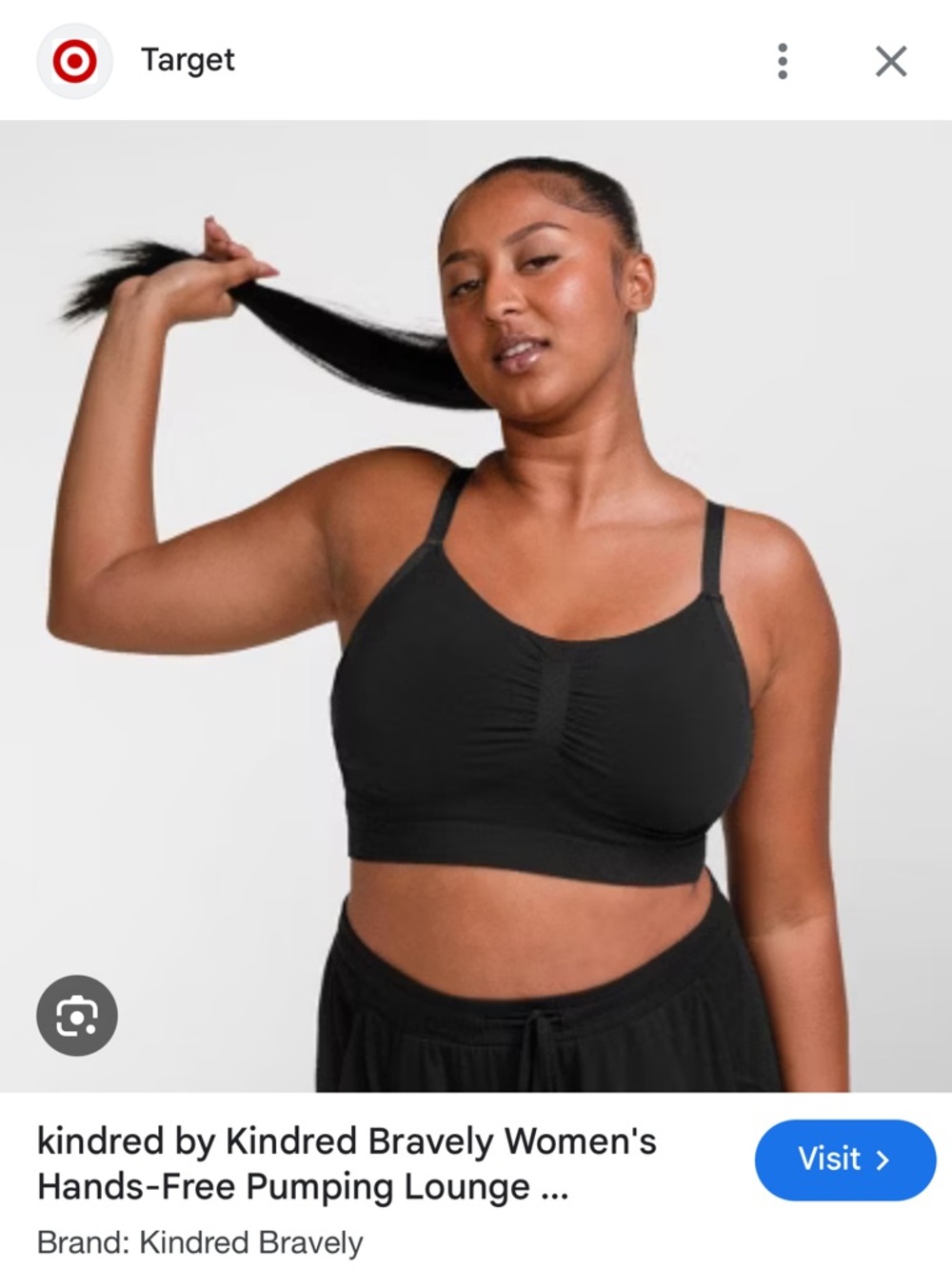 kindred by Kindred Bravely Women's Hands-Free Pumping Lounge & Sleep Bra L BUSTY